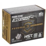 Federal  Personal Defense HST Ammo 30 Super Carry 100gr Jacketed Hollow Point  20 Round Box - P30HST1S