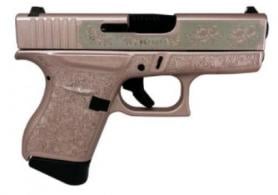 Glock G43 Subcompact Engraved Glock & Roses 9mm Pistol - UI4350201GR