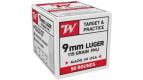 Winchester USA Target & Practice  9mm Ammo 115gr FMJ 50rd box