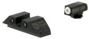 Night Fision Perfect Dot for Glock Square Green/White, Green/Black Tritium Handgun Sights
 - GLK001007WGZ