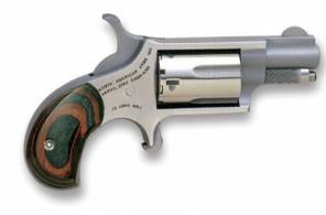 North American Arms Mini Red Wood Grip 22 Long Rifle Revolver - NAA22LRGRB