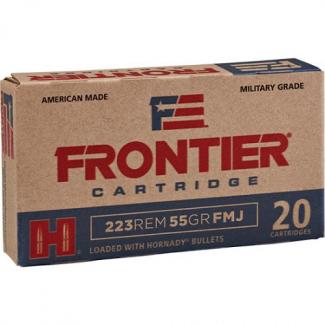 Hornady Frontier Full Metal Jacket 223 Remington 55gr Ammo 20 Round Box - FR100LE