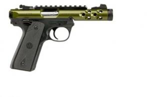 Ruger Mark IV 22/45 Lite Black/Green Anodized 22 Long Rifle Pistol - 43916