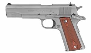 Colt 1911 Classic Goverment, 38 Super, 5"Bbl. Stainless Steel Fixed Sights, Rosewood Grips 9+1RD