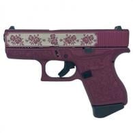 Glock G43 Engraved Black Cherry Paisley/Roses 9mm Pistol - UI4350201BCP