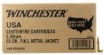 Winchester Full Metal Jacket 5.56x45mm NATO Ammo 55 gr 1000 Round Box - WM1931000