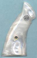 Ajax White Pearlite Polymer Grip w/Medallion For Smith & Wesson K Frame - 18MWP
