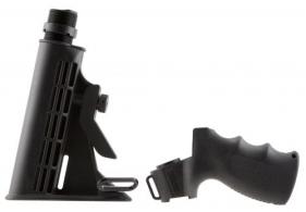 Aim Sports Mossberg Shotgun Stock 6 Position w/Pistol Grip Black Synthetic for Mossberg 500 - APGSM500