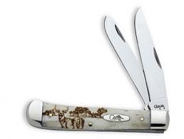 Case Wildlife Trapper Whitetail Pocket Knife w/Clip & Spey B - 08696
