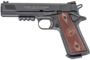 Chiappa Firearms 1911 22 Custom SA .22 LR  5" 10+1 Walnut Grip Black - 401101