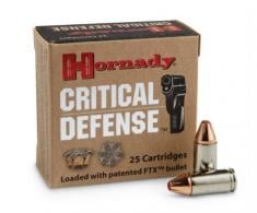 Hornady Critical Defense FTX  9mm Ammo 115 gr 25 Round Box - 90250