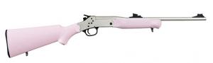 Rossi USA Single Round .22 LR  Youth w/Nickel Finish/Pink Synthetic - R22YPSN
