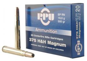 PPU Standard Rifle 375 H&H Mag 300 gr Soft Point Round Nose (SPRN) 10 Bx/ 20 Cs - PP375S