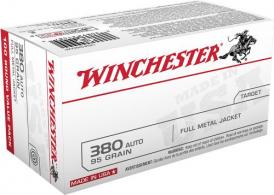 Main product image for Winchester  USA  380 ACP 95 Grain Full Metal Jacket 100rd box