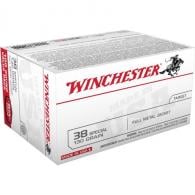 Winchester  USA  38 Spl 130 Grain Full Metal Jacket 100rd box - USA38SPVP