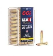 CCI Maxi-Mag  22 Magnum / 22 WMR Ammo 40gr Jacketed Hollow Point 50 Round Box - 0024