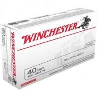 Winchester Full Metal Jacket 40 S&W Ammo 180 gr 50 Round Box - Q4238