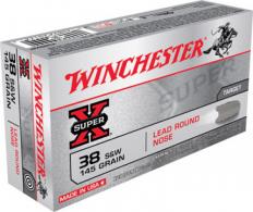 Winchester 38 S&W 145 Grain Lead Round Nose - X38SWP