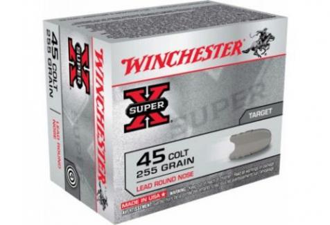 Winchester 45 Long Colt 255 Grain Lead Round Nose - X45CP2