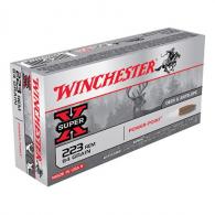 Winchester Super X Power-Point Soft Point 223 Remington Ammo 64 gr 20 Round Box - X223R2