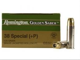 Remington 38 Special +P Golden Saber 125 Grain Brass Jackete - GS38SB