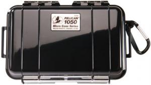 Pelican Micro Case 6x3x2" Watertight Clear Poly w/Black - 1050