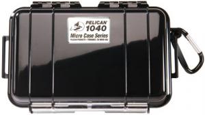 Pelican Micro Case 6x3x1" Watertight Clear Poly w/Black - 1040