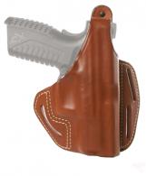 Three Slot Leather Pancake Holster Brown Right Hand For Colt 5 Inch Government - 420001BN-R