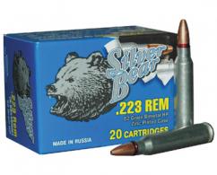 BEAR SILVER .223 Remington 62GR HP 20/25 - A223RHPN