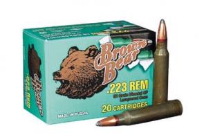 Brown Bear Rifle Full Metal Jacket 223 Remington Ammo 20 Round Box - AB223FMJ