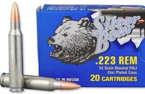 BEAR SILVER .223 Remington 55GR FMJ 20/25 - AS223FMJ