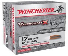 Winchester AMMO VARMINT X 17HOR 20GR POLY TIP 20/10 - X17P