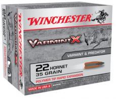 Winchester Ammo Varmint X 22HOR 35GR Poly Tip 20/10 - X22P