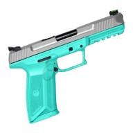 Ruger 57 5.7x28 Pistol 4.9" Barrel Silver Slide w/Turquoise Frame 20+1 Capacity - 16406