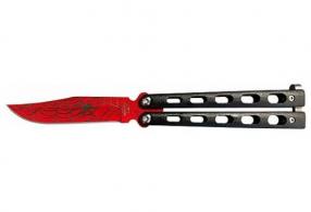 Bear & Son Butterfly Knife 3" Widow Series Red/Black - W113B