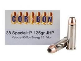 CORBON .38 SPL+P 125GR JHP 20/500 - 38125