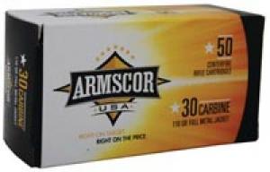 ARMSCOR 30CARBINE 110GR FMJ 50RD BOX - FAC30C-1N