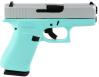 Glock 43X 9MM  Robin Egg Blue w/Silver Slide - UX4350204REBCS