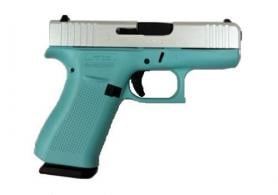 Glock 43X 9mm Robin's Egg Blue With Pearl White Slide - UX4350204REBFRPWS