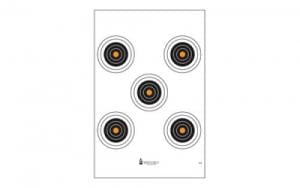 Action Target 5 Bull's-Eye Target w/Orange Centers 100/PK - SI-5-100