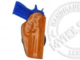 BROWN Beretta 92 F Phantom OWB Quick Draw Right Hand Leather Paddle Holster - 42862213005468