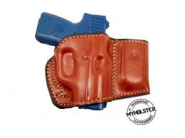 Brown Belt Holster with Mag Pouch Leather Holster for Smith & Wesson SHIELD 9mm, MyHolster - 42862520008860