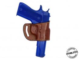 Brown 1911 4"-5" Colt, Kimber, Para, Springfield, Smith - Right Hand Yaqui Slide Style Belt Leather Holster - 42862532690076