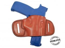 Brown 1911 3"- 5" Colt, Kimber, Para, Springfield OWB Quick Draw Leather Belt Holster - 42862497398940