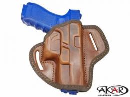 Right Hand Open Top Leather Belt Holster Fits GLOCK 17,19 , Akar - 2B136