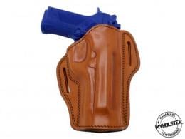 Brown CZ 75 SP-01 Phantom Right Hand Open Top Leather Belt Holster - 2MYH105OT_BR
