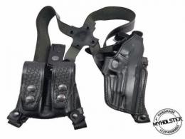 Black Shoulder Holster with Double Mag Pouch for GLOCK 29 , MyHolster
