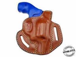 Right / Brown Rock Island M206 .38 Special OWB Thumb Break Leather Belt Holster - 56MYH105LP_BR