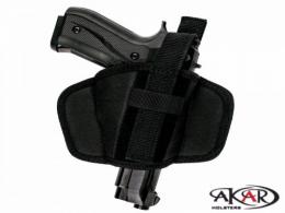 Smith & Wesson SD40VE Leather &  Nylon Thumb Break Pancake Belt Holster, Akar - B_7218_S