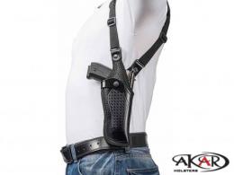 RIGHT / BLACK Walther PPX 9mm, .40 S&W Vertical Shoulder Leather Holster - KA5103C_BL